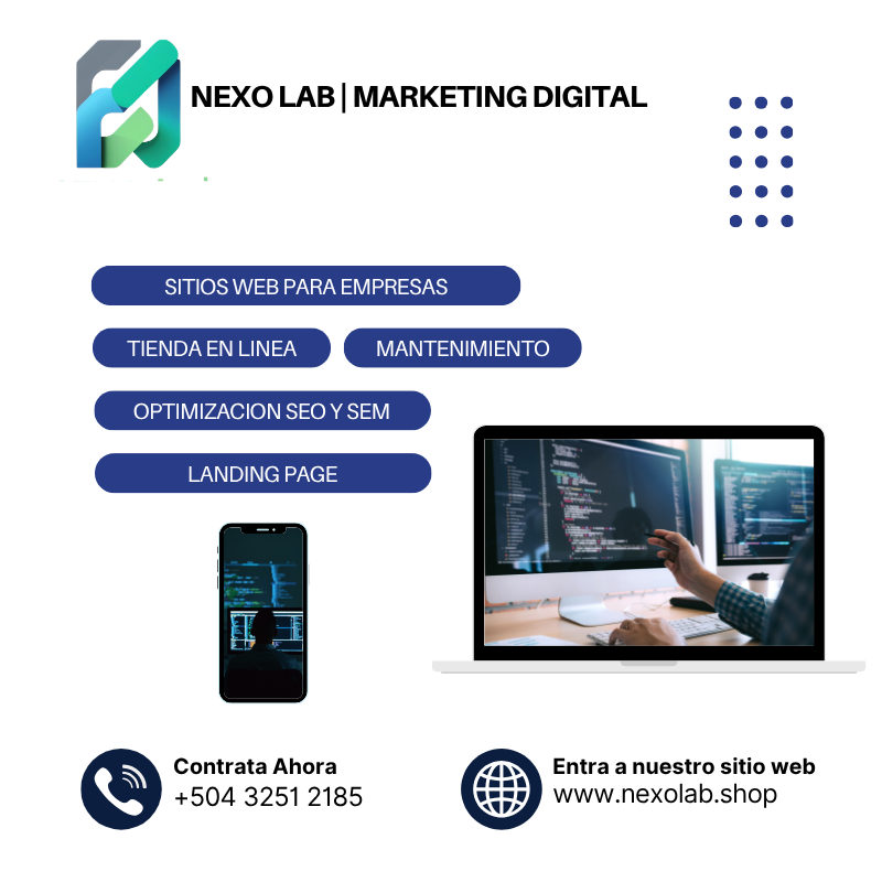 Diseño de página web moderna y funcional desarrollado por Nexo Lab