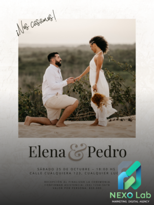 Nuestras invitaciones incluyen funciones prácticas que facilitan la interacción de tus invitados, como botones de ubicación para llegar fácilmente al evento y confirmación de asistencia (RSVP). Además, puedes añadir música para darle un toque especial y sugerencias de canciones para ambientar tu celebración.